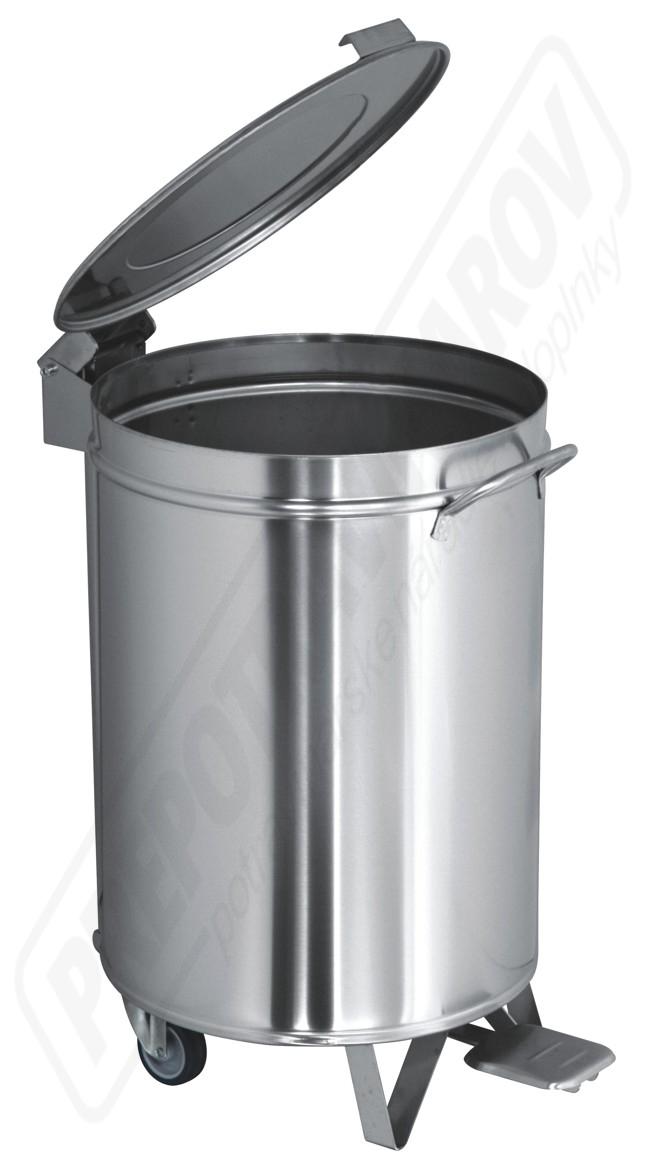 Kôš na odpadky nášľapný nerezový