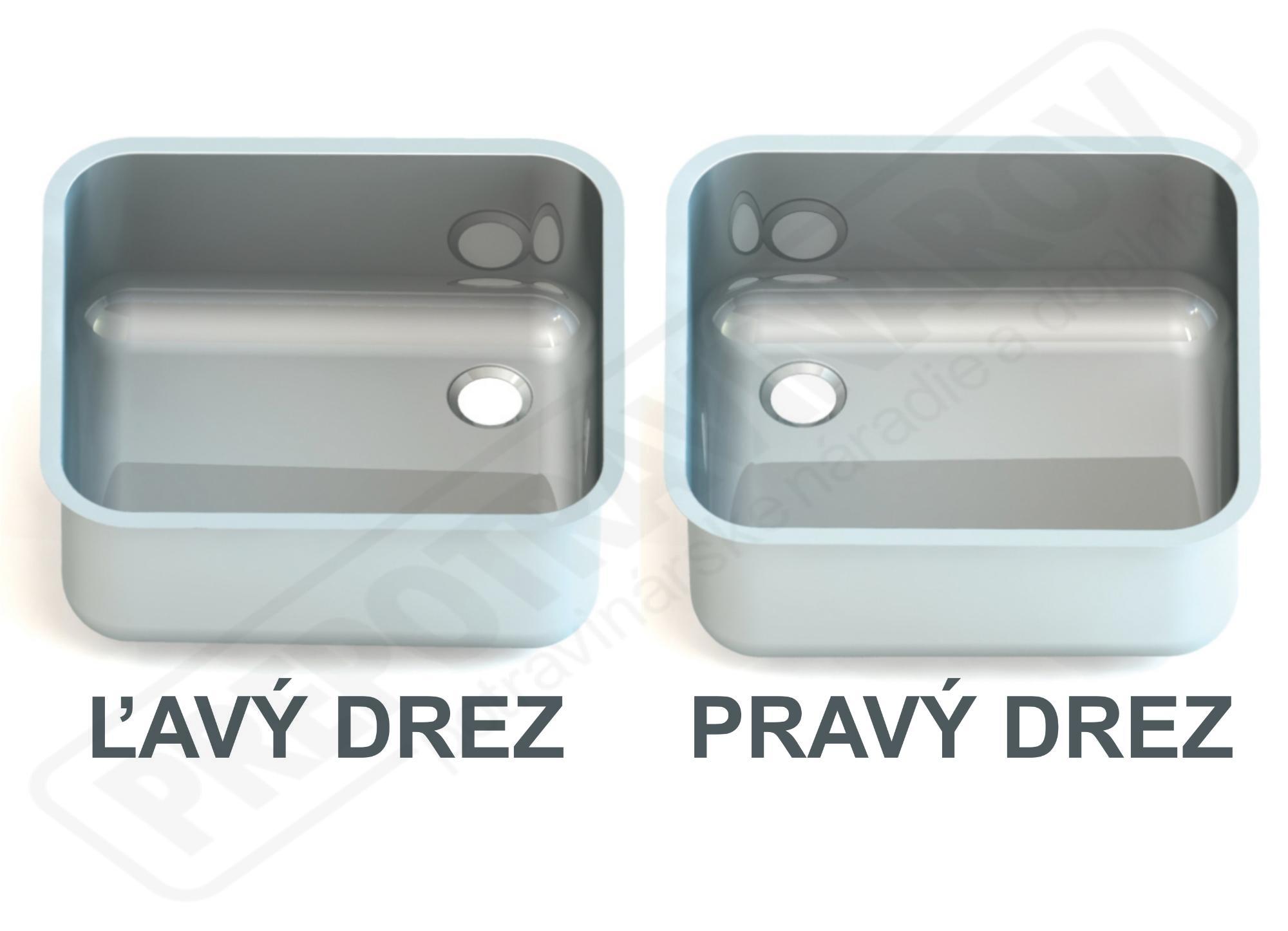 Nerezové drezy 500 x 400