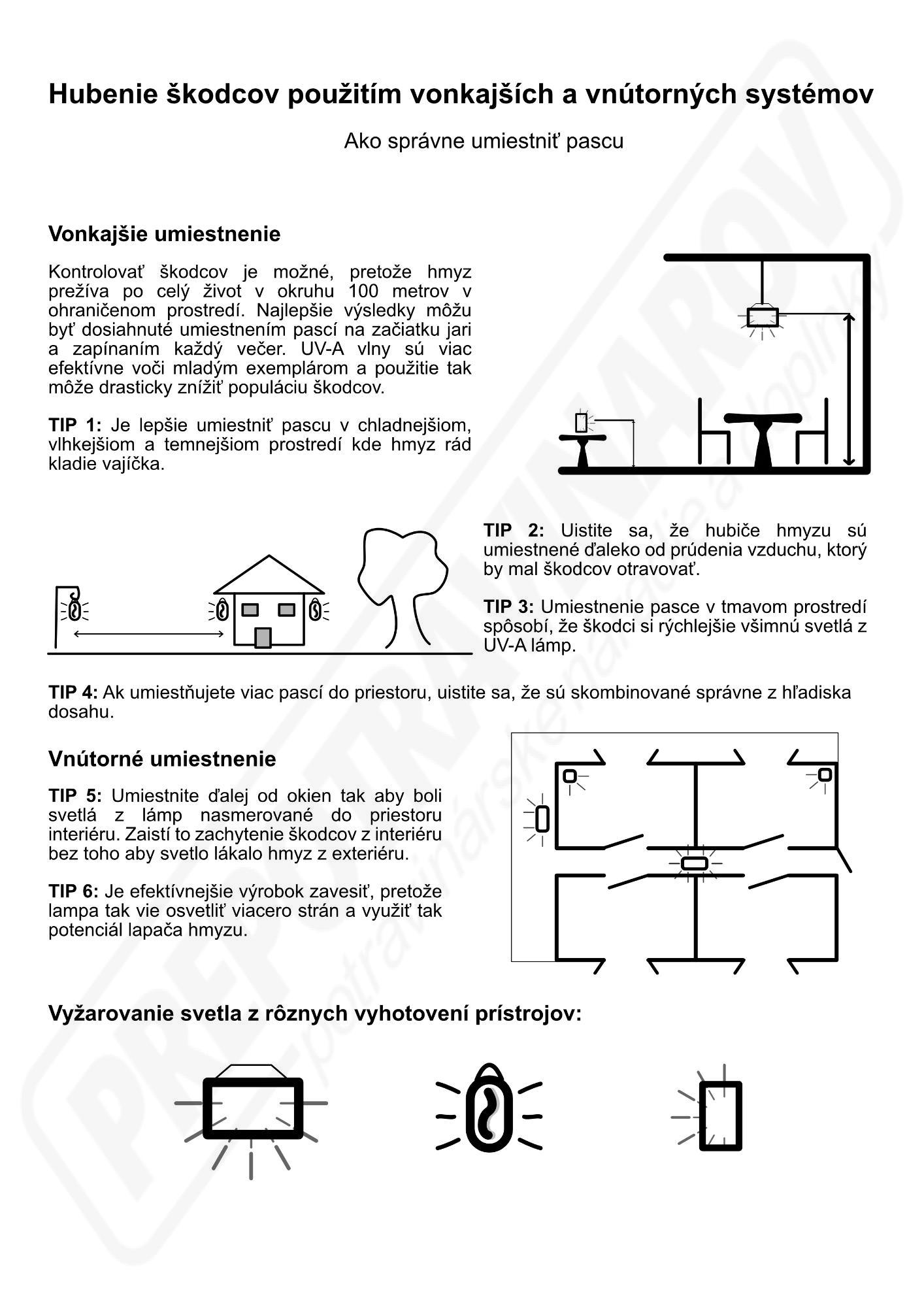 Elektrický lapač hmyzu MO-EL  MO-FLY s lepivou plochou