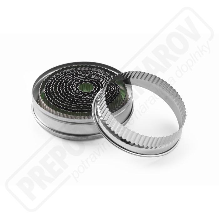 Kruhové vykrajovátko vlnkované, sada 14 ks