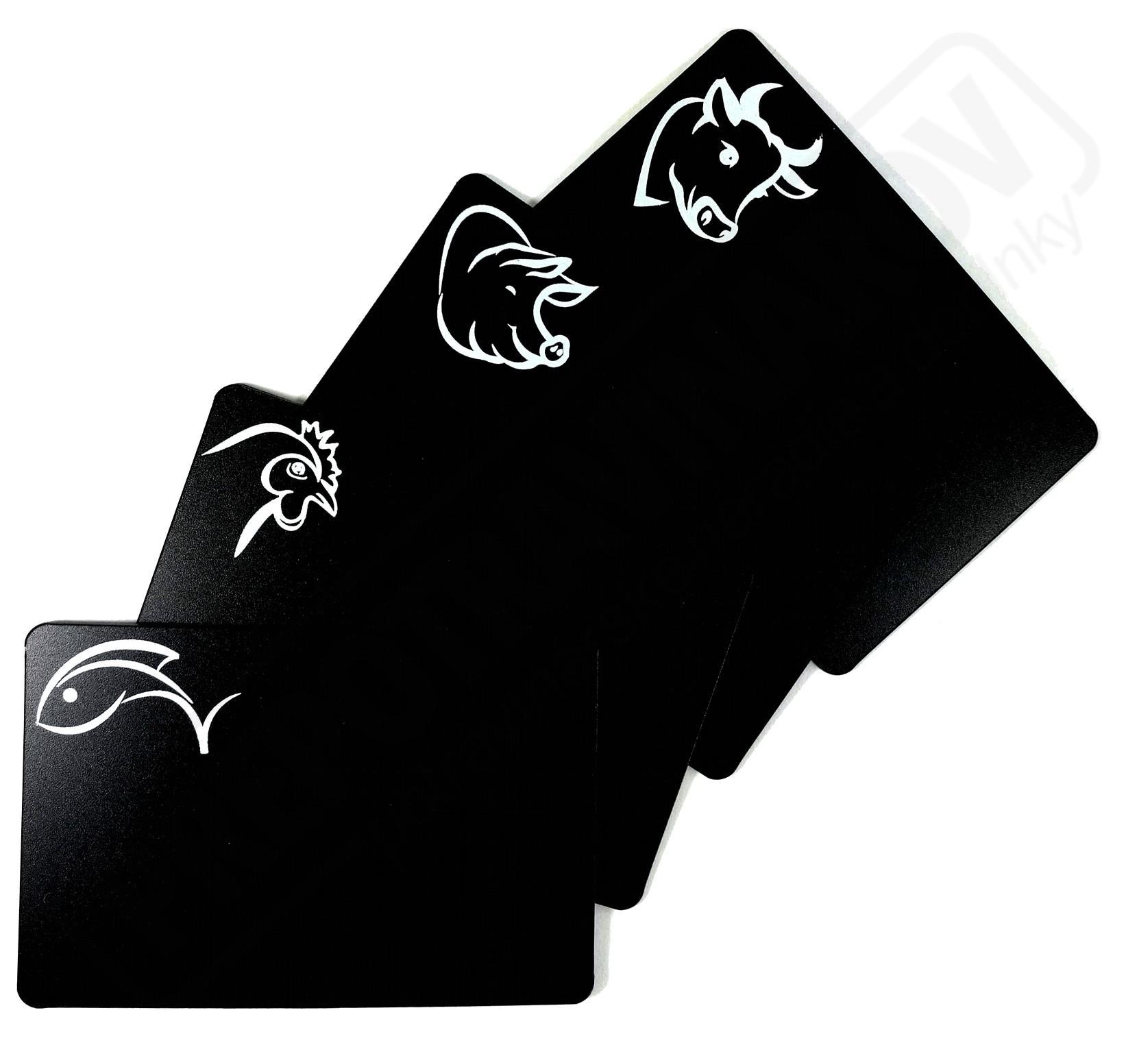 Cenovky z čiernej PVC fólie 0,4 mm - balenie 10ks