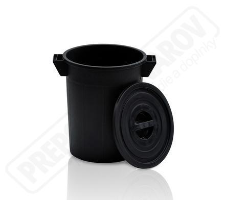 Nádoba plastová 50 L čierna,reg.