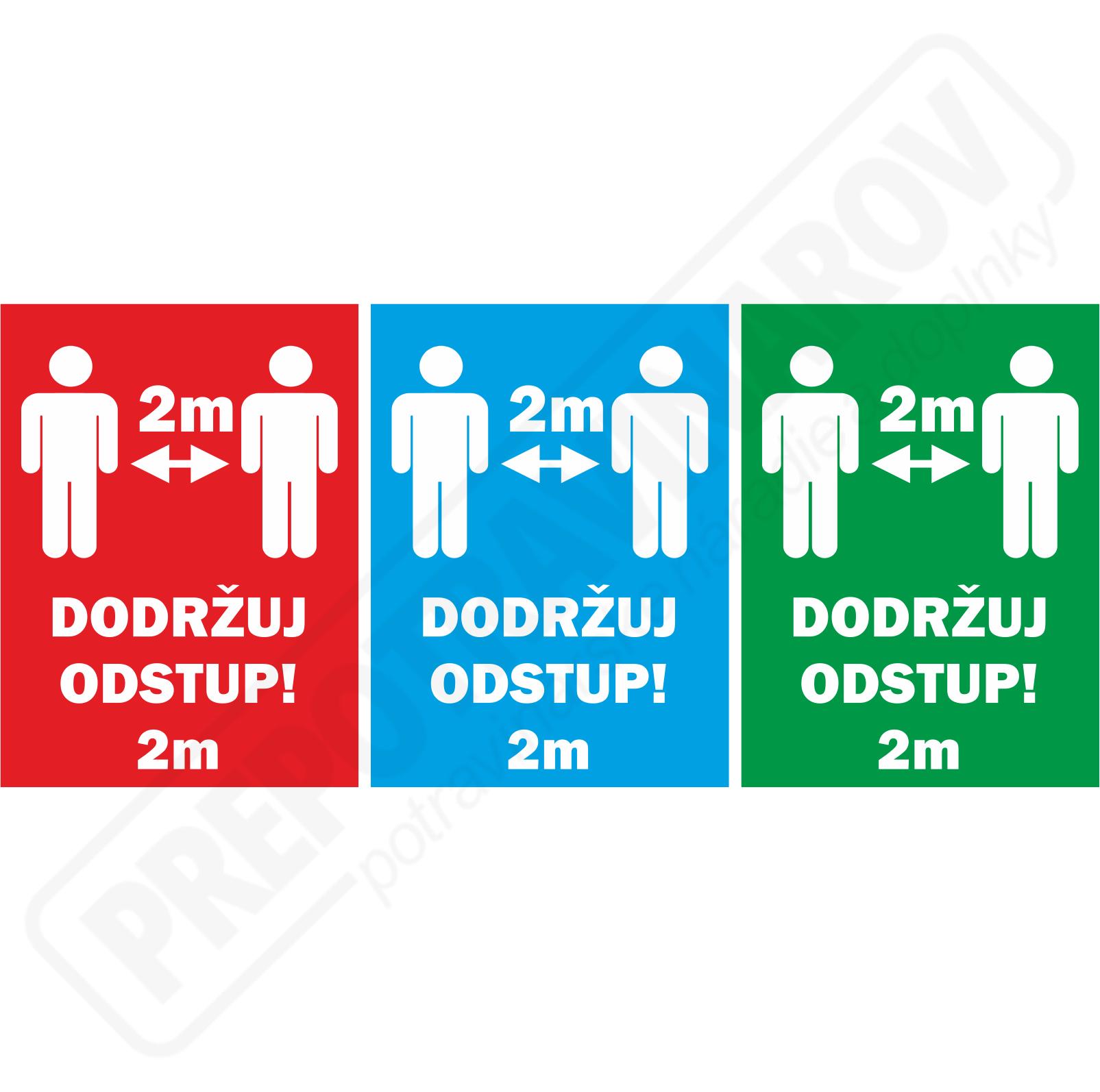 Nálepka na stenu "DODRŽUJ ODSTUP"