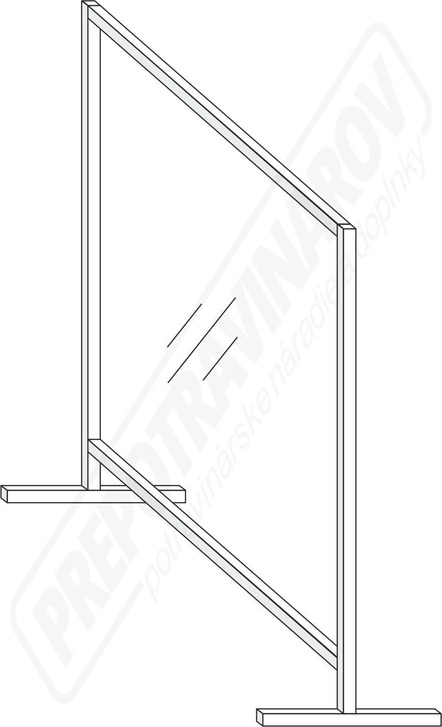 Ochranná stena na pult Nerez/PC