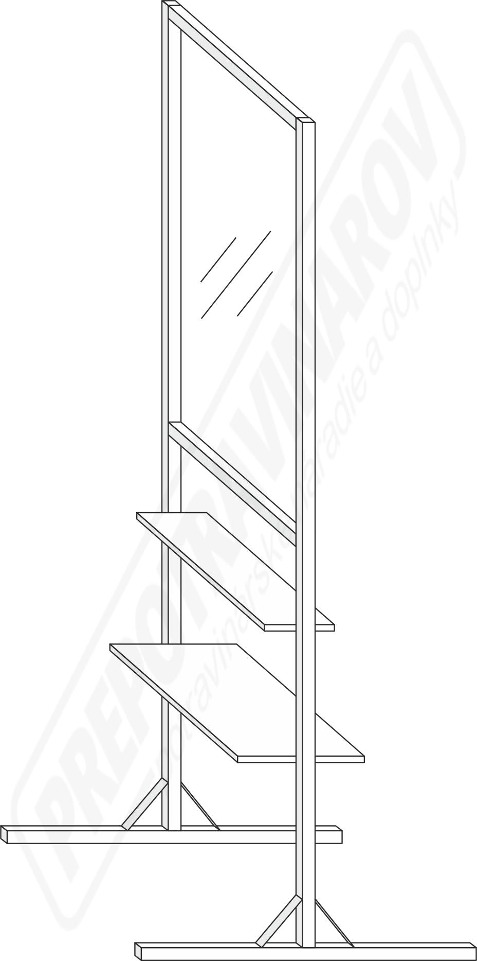 Ochranná stena s pultom na výdaj