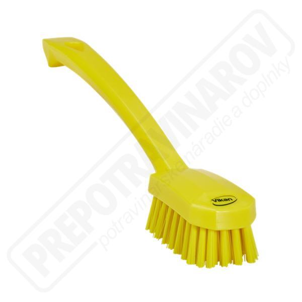 Kefa s rúčkou stredne tvrdá 260 mm žltá