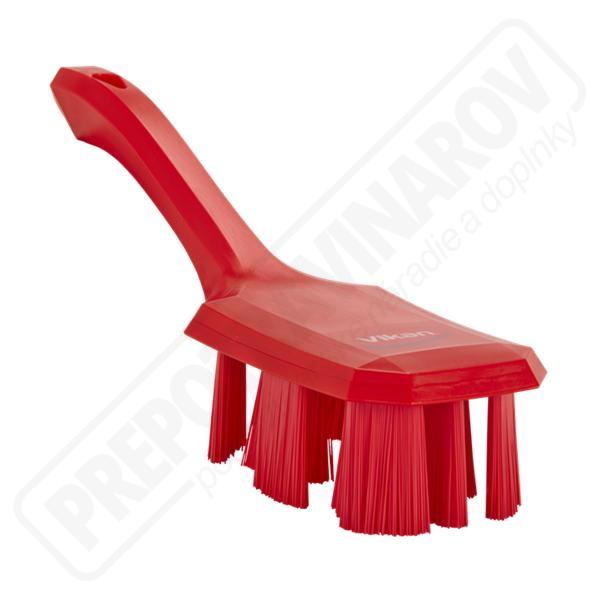 Ručná kefa 260 mm tvrdá červená