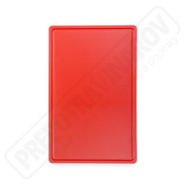 Doska na krájanie - plast, červená