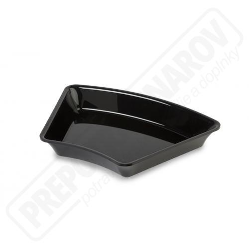 PLEXI Miska roh 45° čierna lesklá