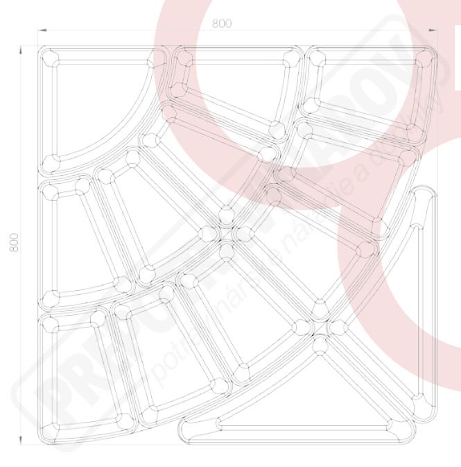 Systém Misiek PLEXI Amphitheater 2 čierny lesklý