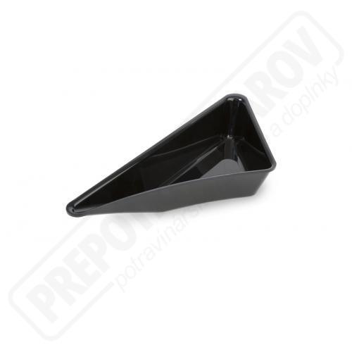 PLEXI Miska trojuholník pravý čierna lesklá