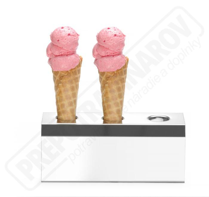 Stojan na zmrzlinu nerezový