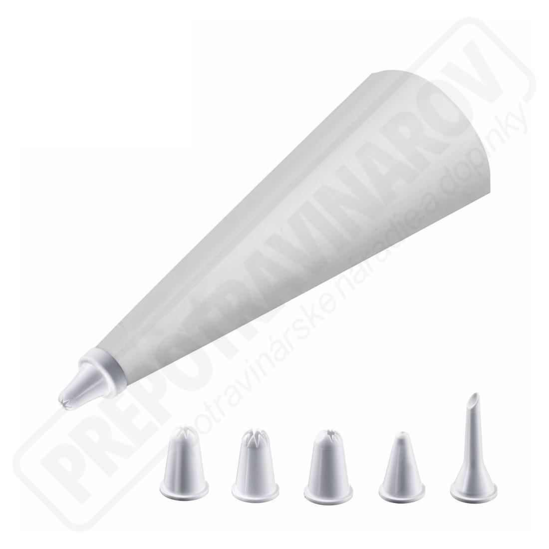 Sáčok cukrárenský a sada 5 plastových špičiek