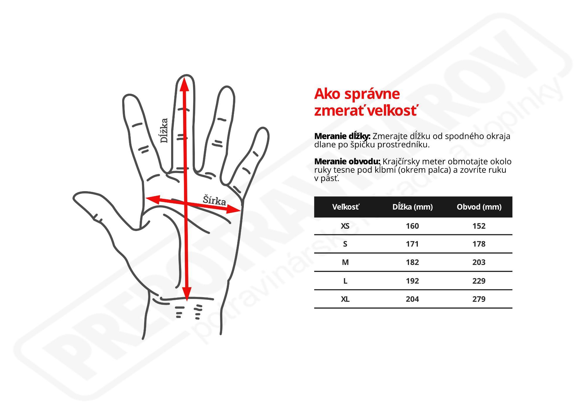 Ochranné rukavice proti porezu Tridentum