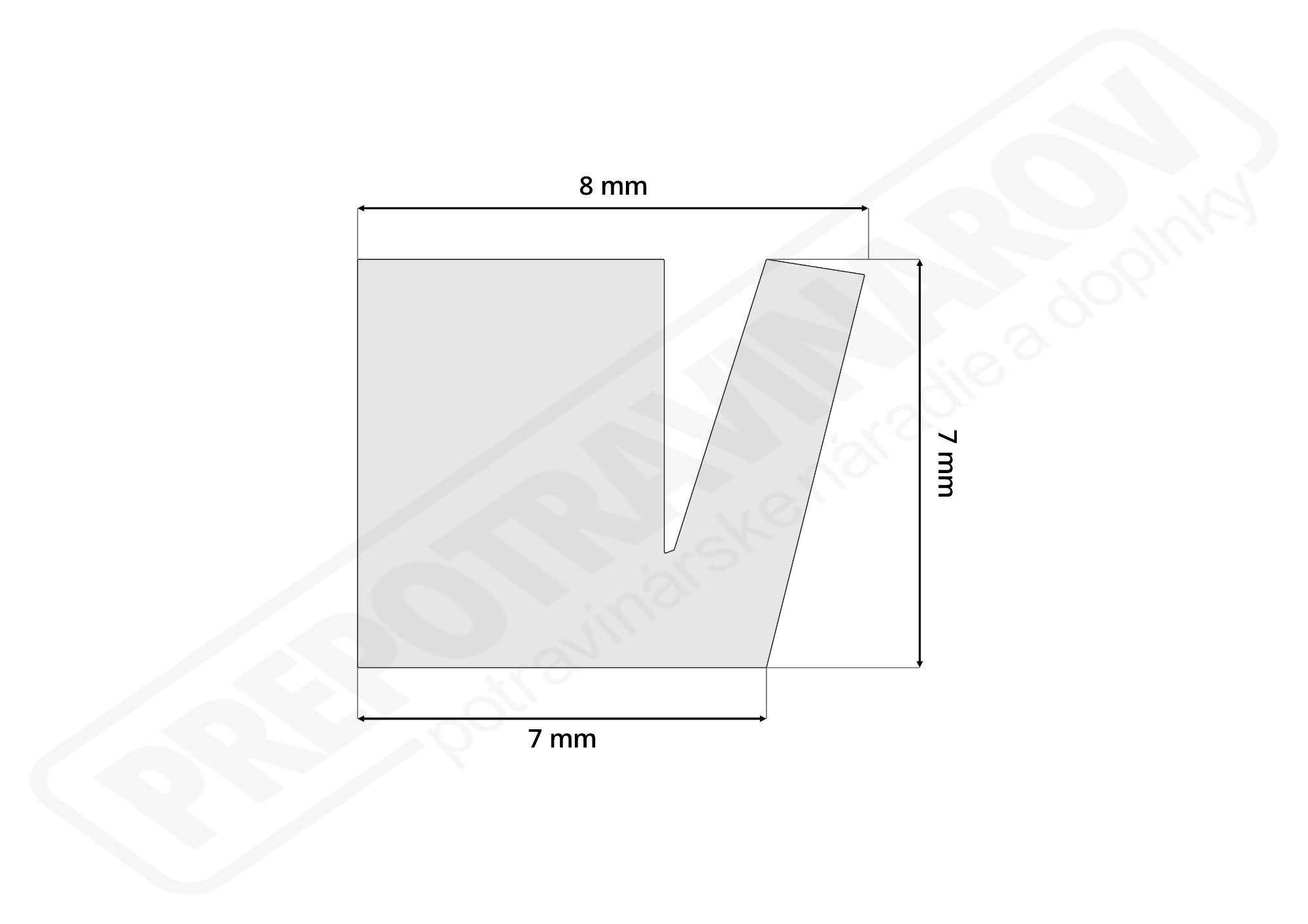 Tesnenie veka 8mm pre komorové baličky Henkovac