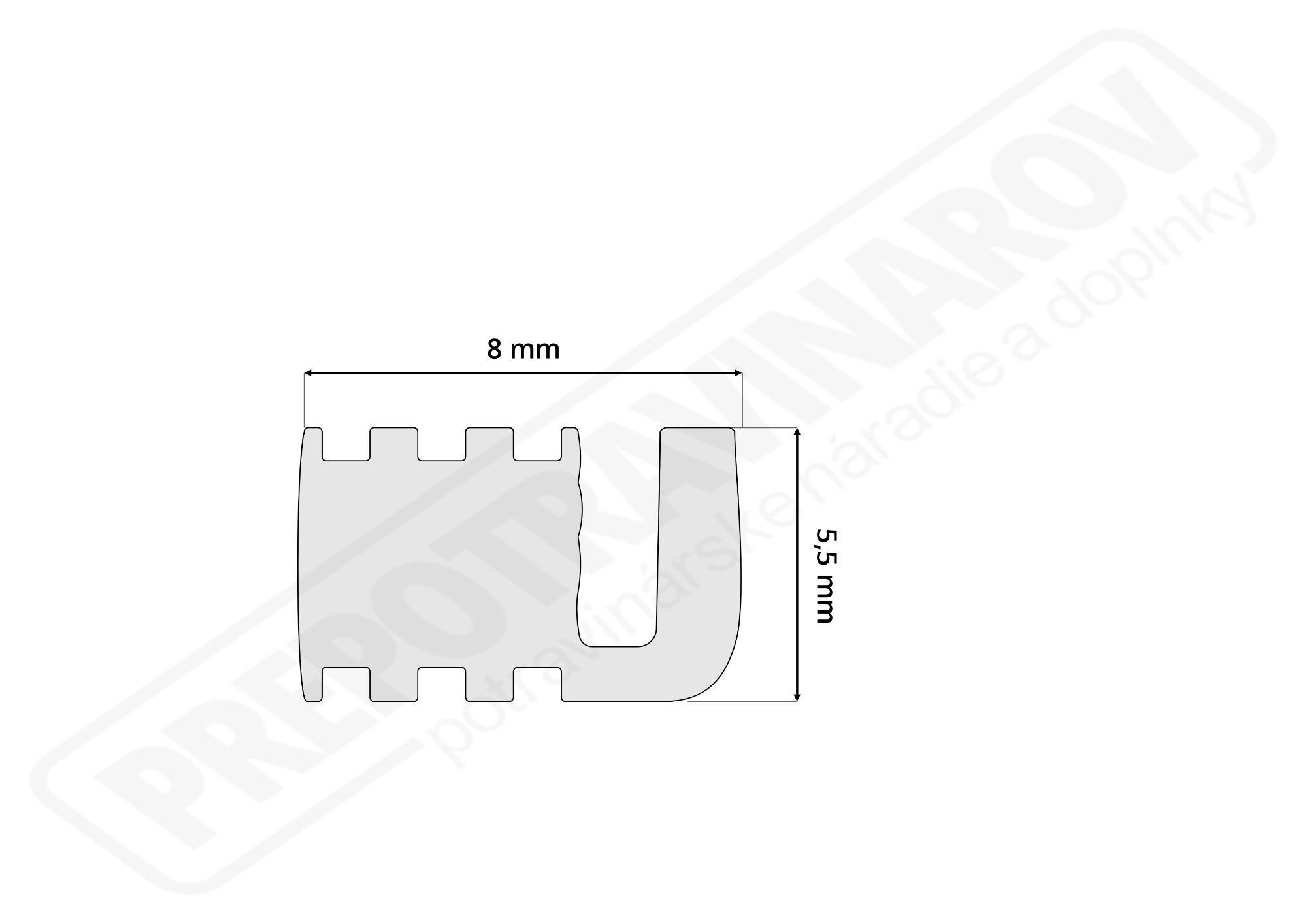 Tesnenie veka 5,5mm pre komorové baličky Henkovac