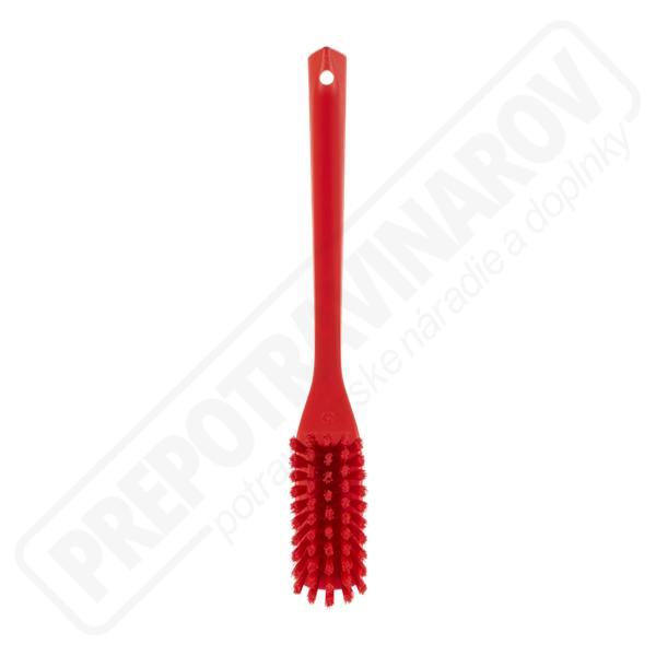 Kefa s rúčkou tvrdá 46x420 mm červená