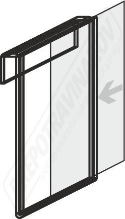 Plexi cenovka závesná 60 x 110 mm