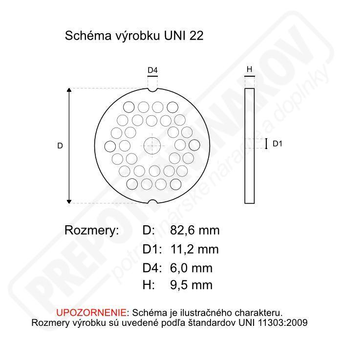 Rezacie dosky pre el. mlynčeky veľ. 22