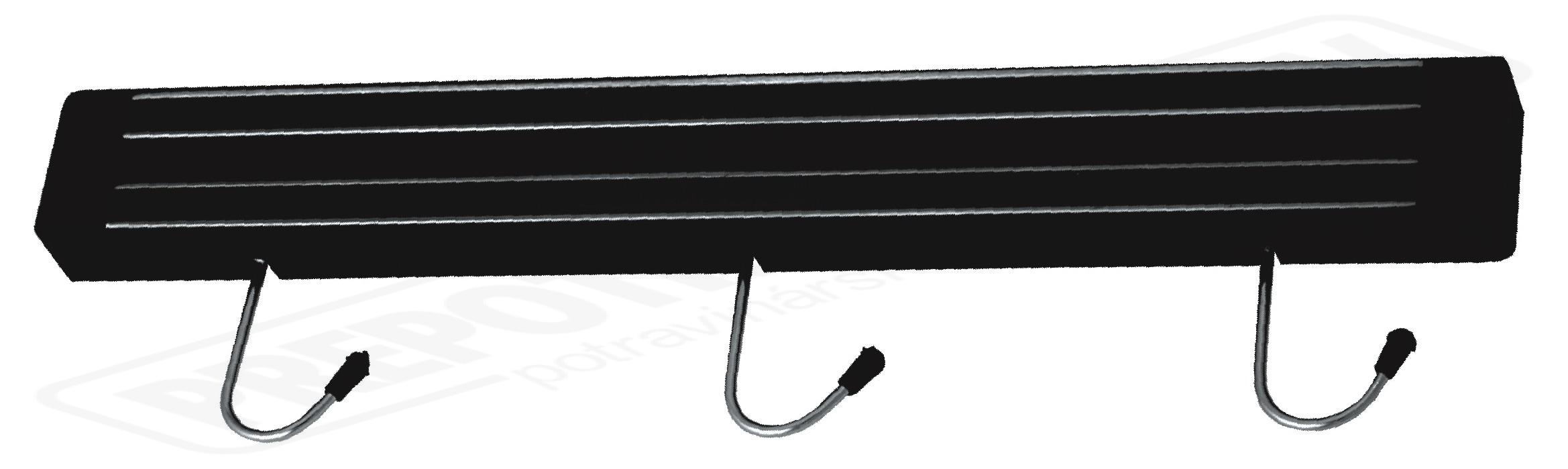 Magnetická lišta s háčikmi