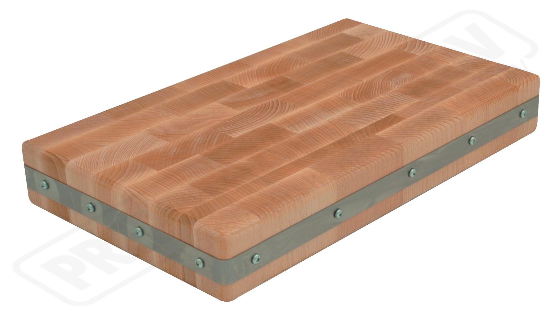 Mäsodoska drevená s nerezovou obručou